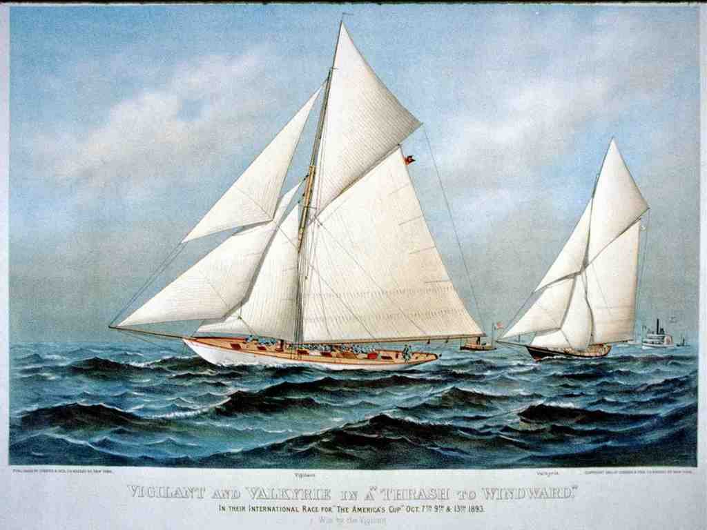 Vigilant Valkyrie Ship Vintage A4 Photo Print