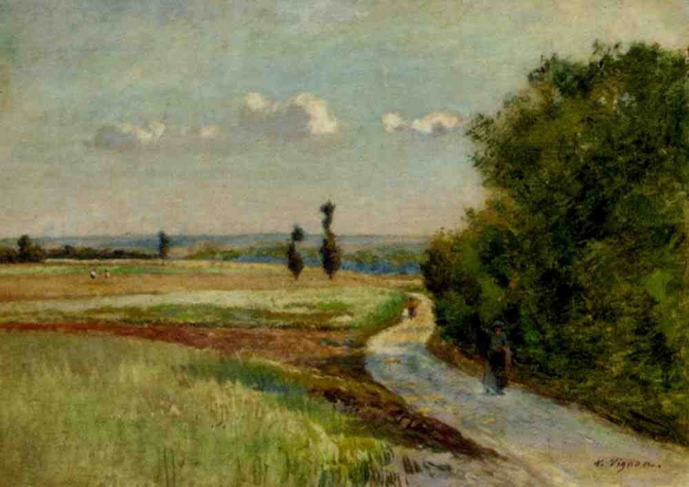 Vignon Victor Alfred Paul A Path In A Pastoral Landscape A4 Photo Print