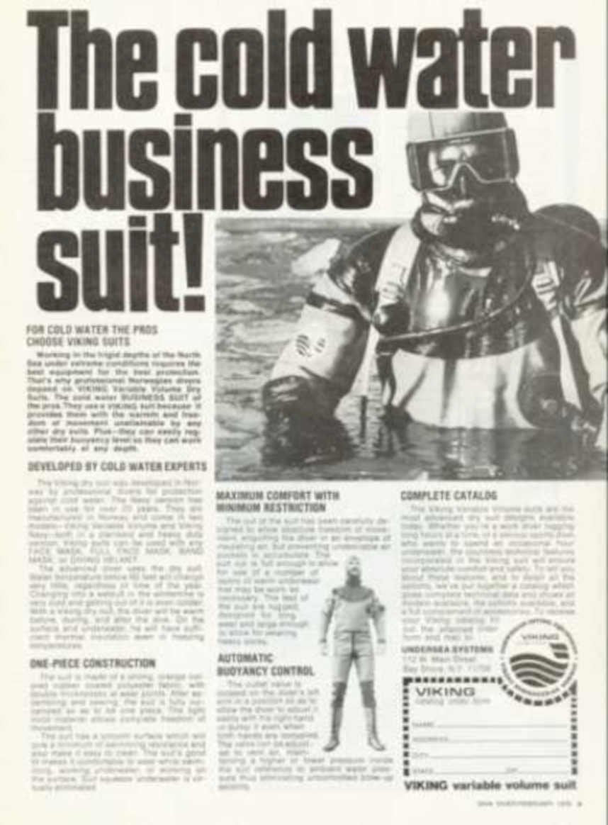 Viking Divers Suit Vintage Retro Advert Ads A4 Photo Print