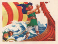 Viking Longship Wilbourne 1940s Vintage Retro Advert Poster