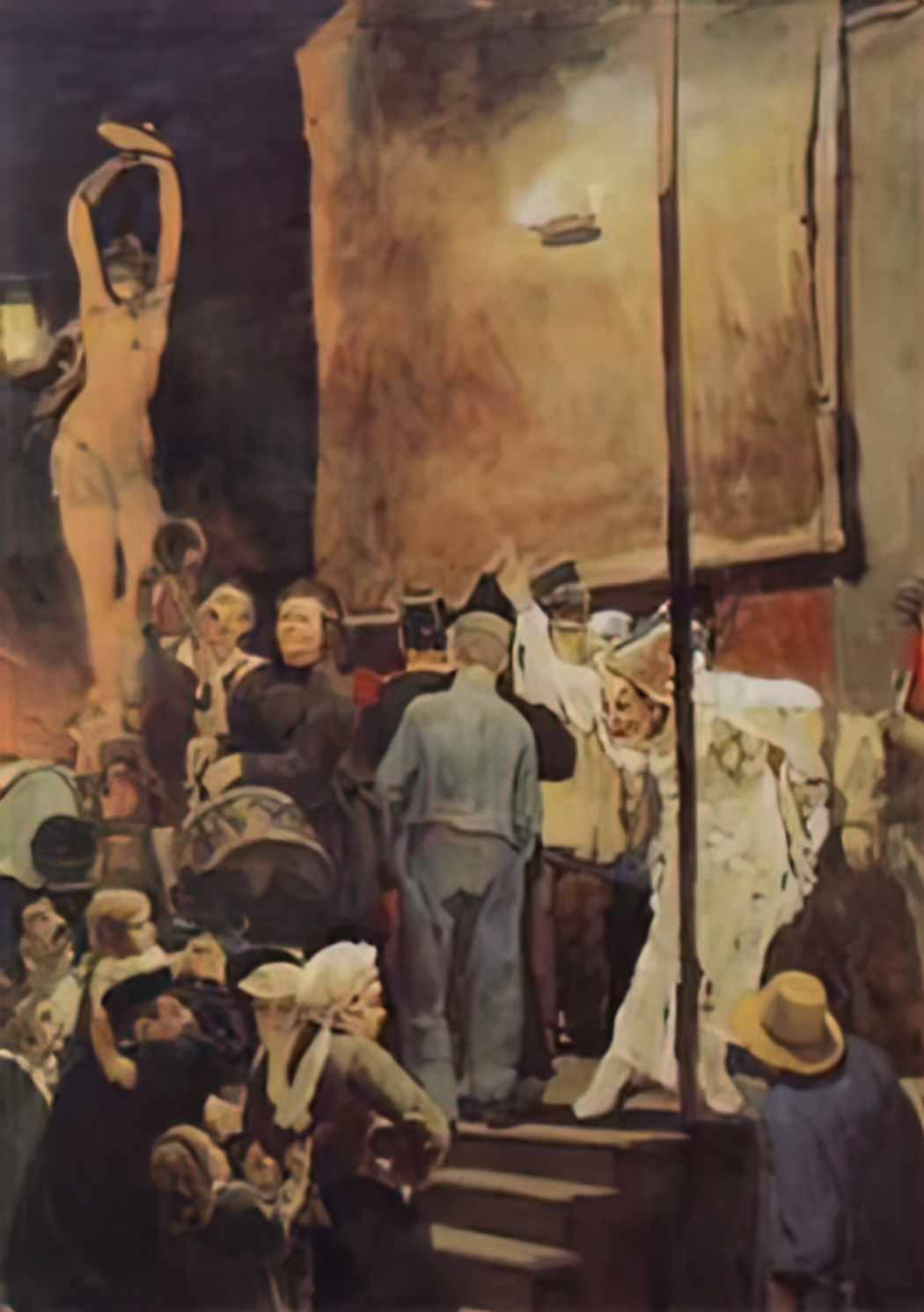Viktor Vasnetsov acrobats on a holiday near paris 1877 Art A4 Photo Print