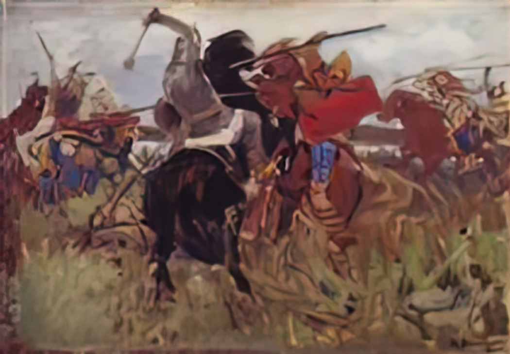 Viktor Vasnetsov battle of the scythians with the slavs sketch Art A4 Photo Print