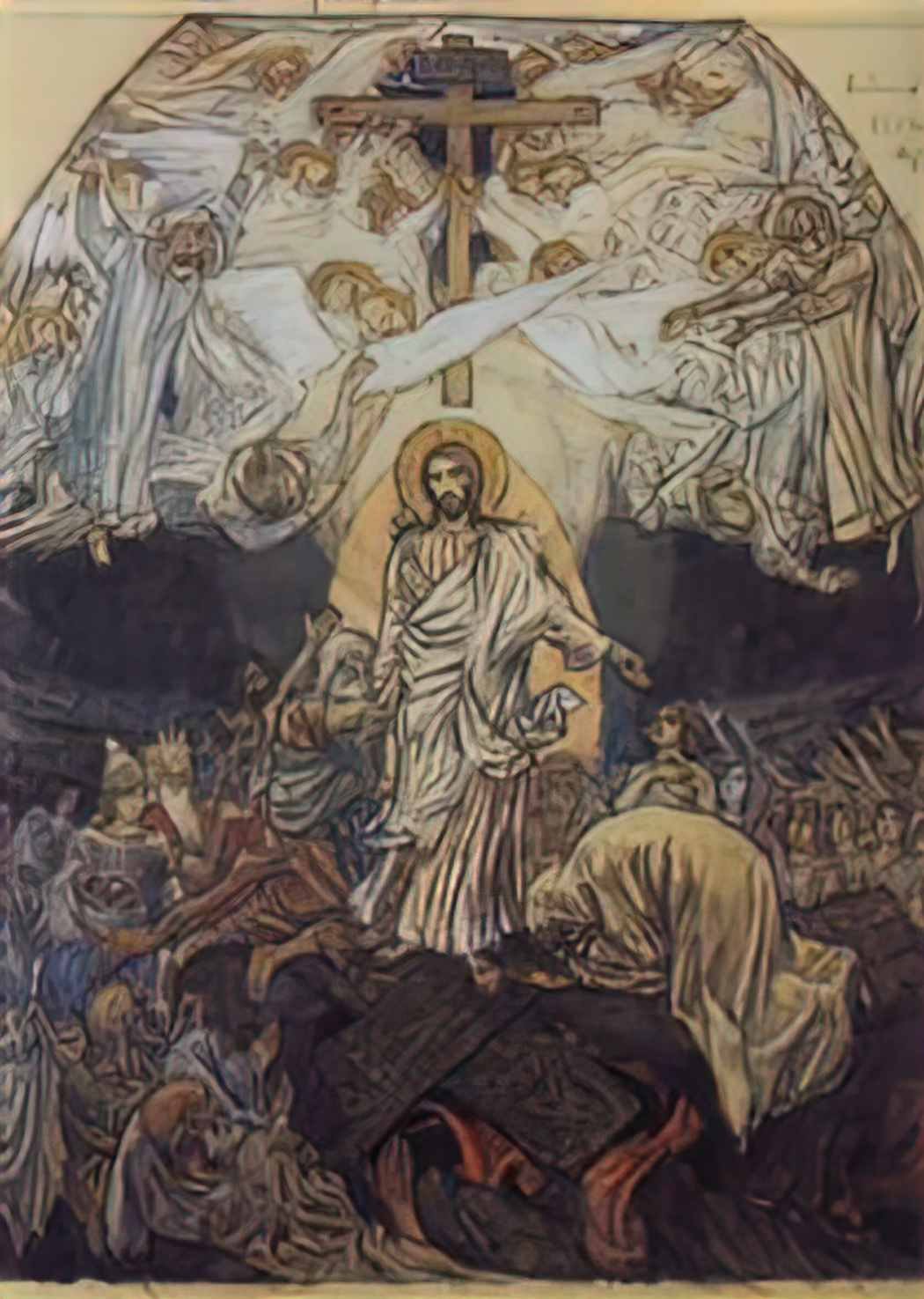Viktor Vasnetsov descent into hell 1904 Art A4 Photo Print
