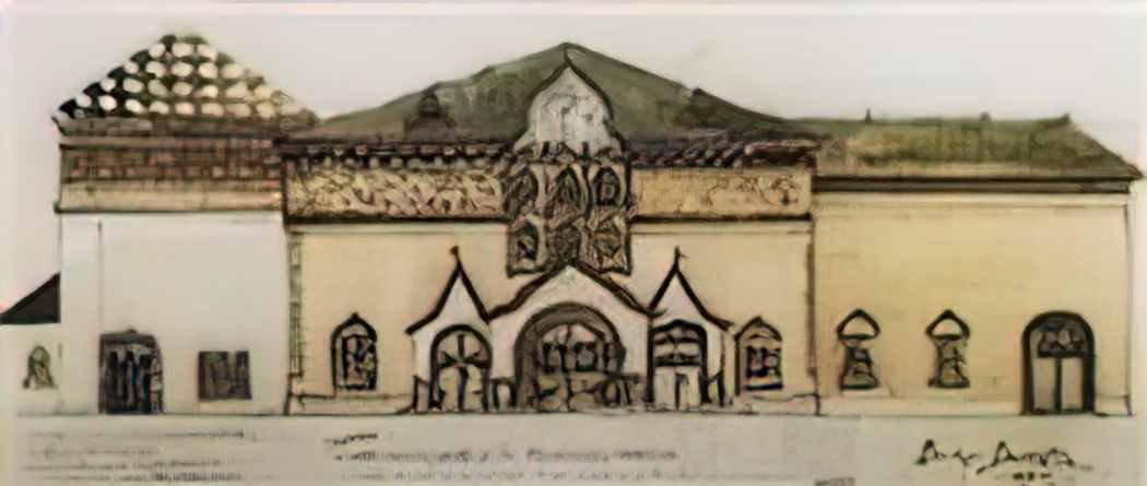 Viktor Vasnetsov draft facade tretyakov gallery 1900 Art A4 Photo Print