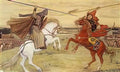 Viktor Vasnetsov duel peresvet with chelubey 1914 Art A4 Photo Print