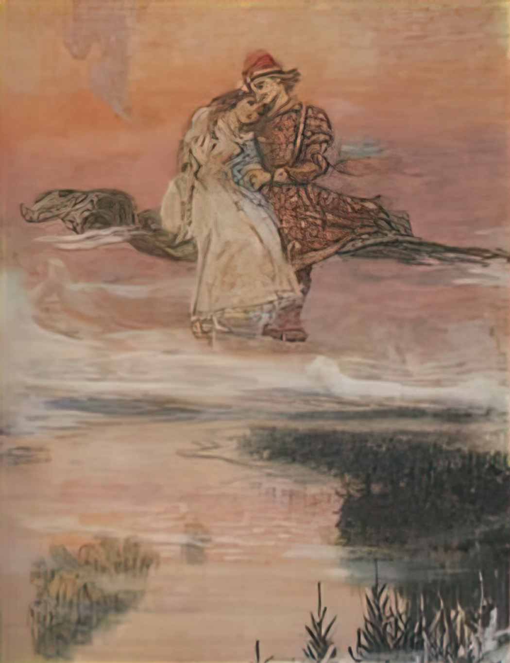Viktor Vasnetsov flying carpet 1926 Art A4 Photo Print