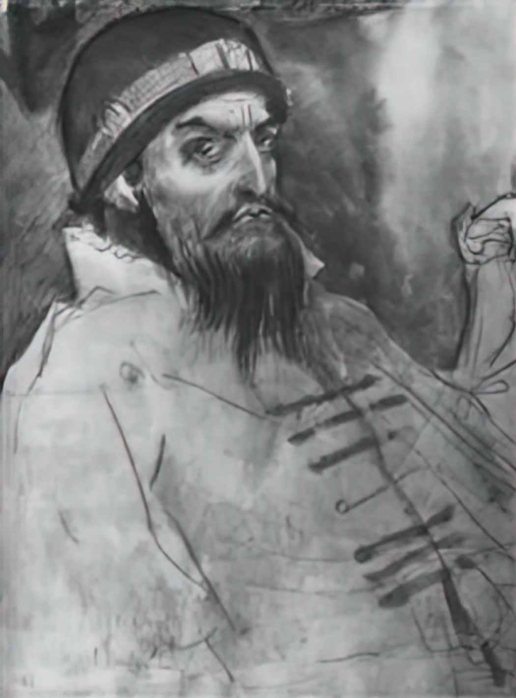 Viktor Vasnetsov ivan the terrible sketch 1884 Art A4 Photo Print