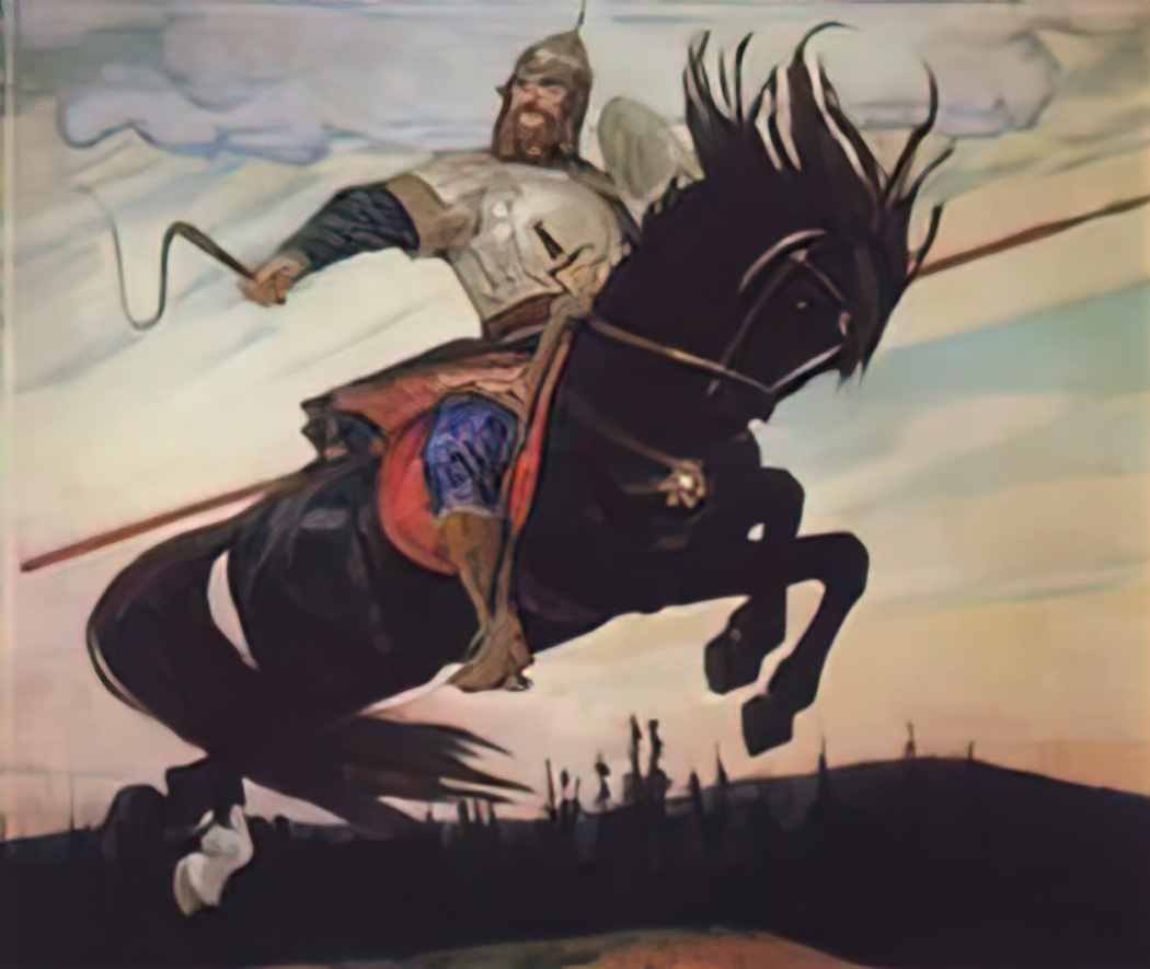 Viktor Vasnetsov knightly galloping 1914 Art A4 Photo Print