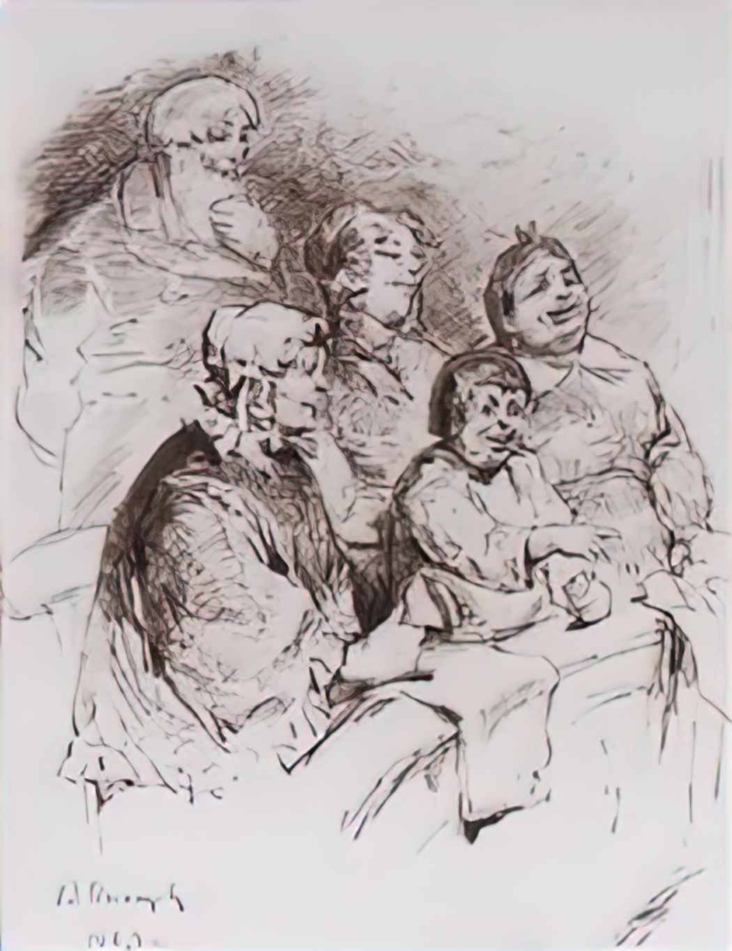 Viktor Vasnetsov merchant family in the theater 1869 Art A4 Photo Print