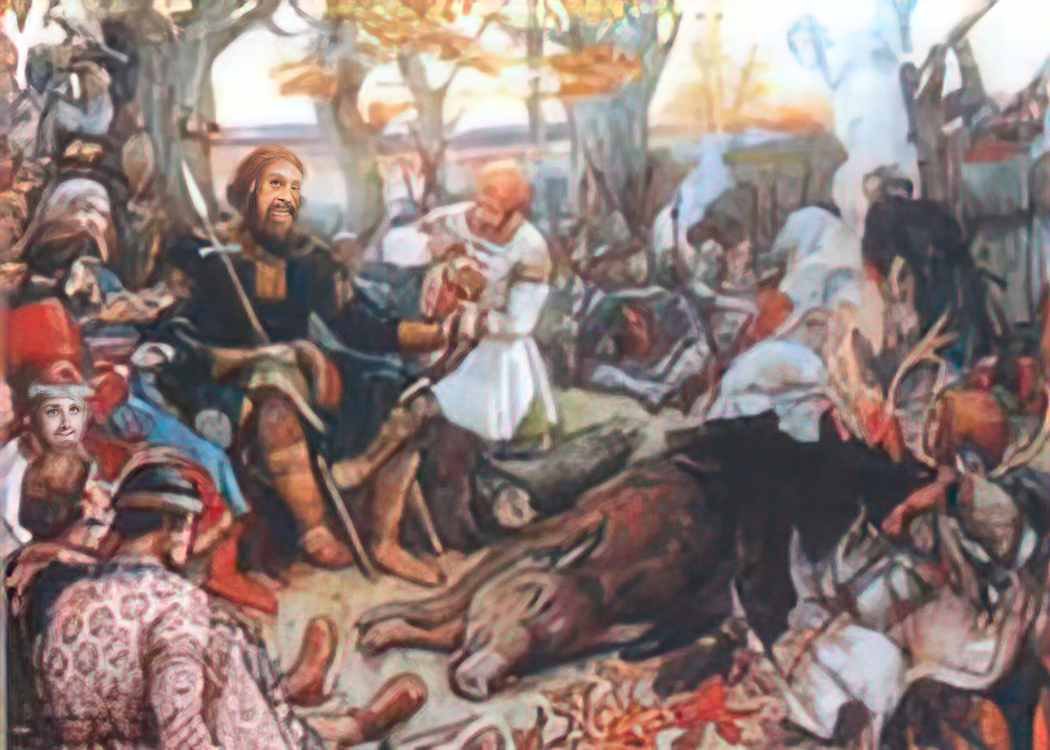 Viktor Vasnetsov monomakh s hunting Art A4 Photo Print