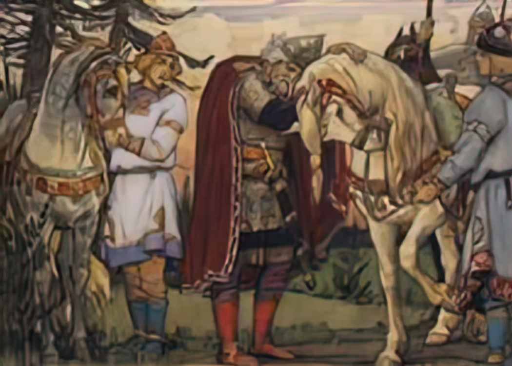 Viktor Vasnetsov oleg s farewell to his horce 1899 Art A4 Photo Print