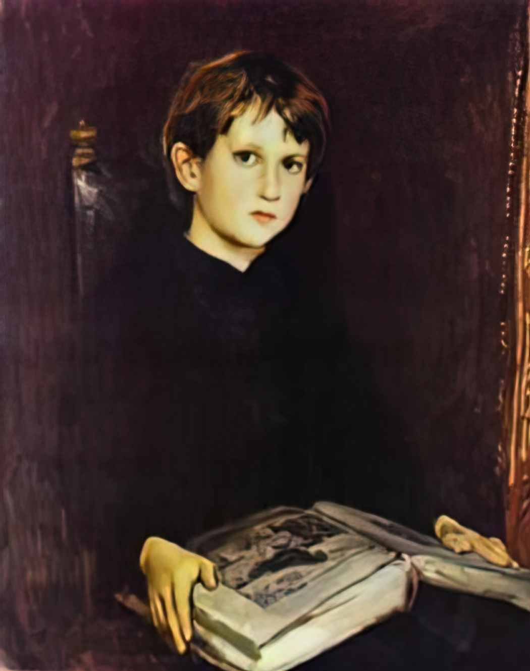 Viktor Vasnetsov portrait of michael vasnetsov the artist s son 1892 Art A4 Photo Print
