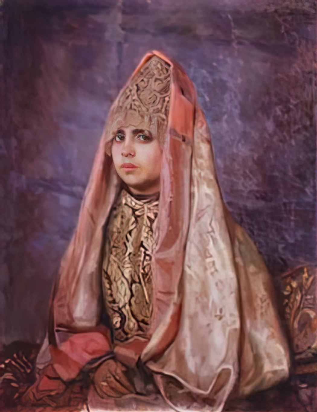 Viktor Vasnetsov portrait of v mamontova 1884 Art A4 Photo Print