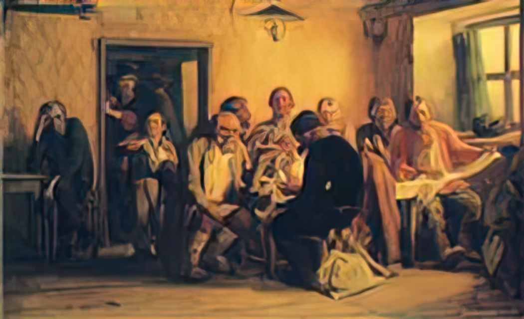 Viktor Vasnetsov tea drinking in a tavern 1874 Art A4 Photo Print