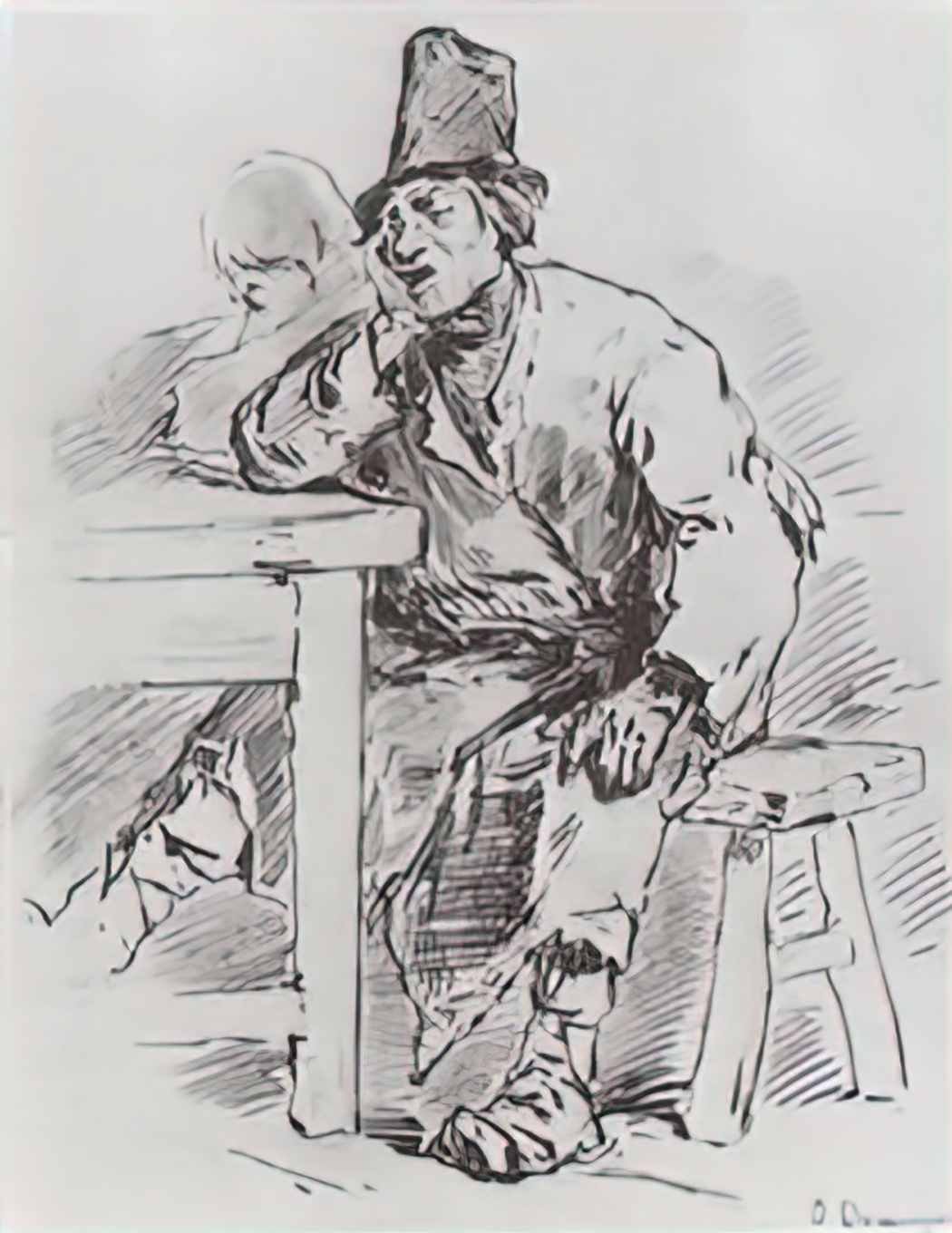 Viktor Vasnetsov the farmer at the table 1877 Art A4 Photo Print