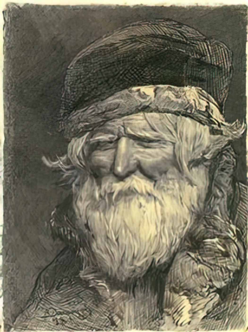 Viktor Vasnetsov the head of the peasant 1878 Art A4 Photo Print