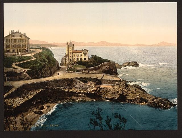 Villa Belsa Biarritz Pyrenees Vintage A4 Photo Print