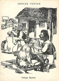 Village Barber India 1942 barber advert A4 Photo Print