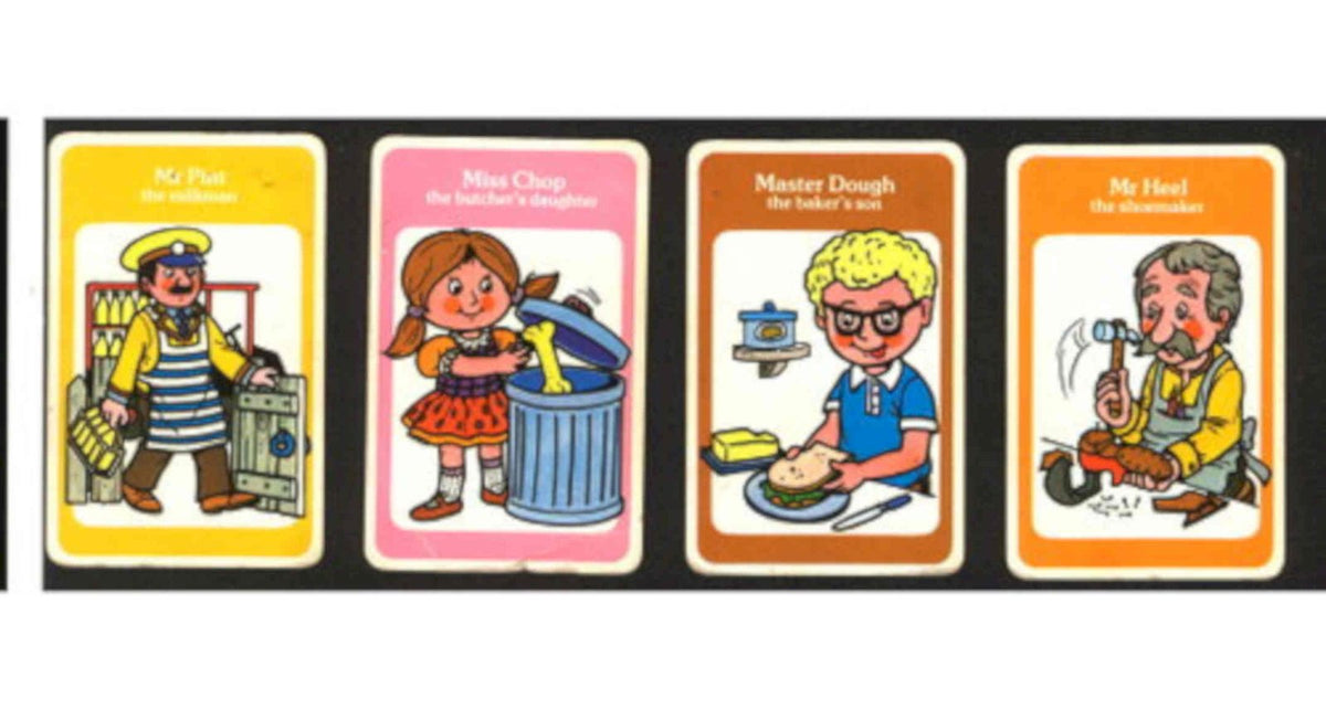 Village Tradespeople Cards 1950s Vintage Retro Advert Poster
