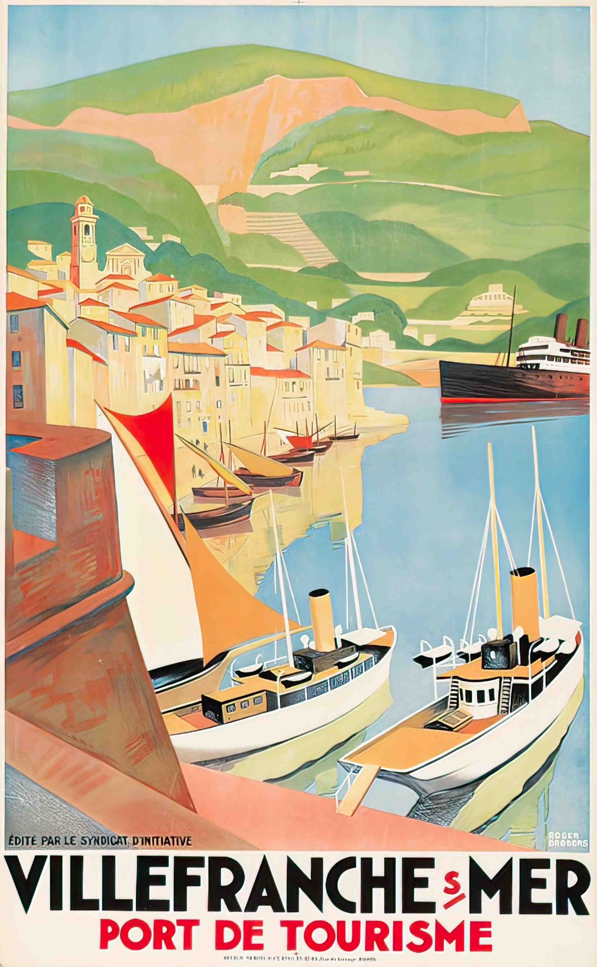 Villefranche Advert A4 Photo Print
