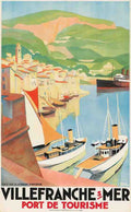 Villefranche Vintage Advert A4 Photo Print