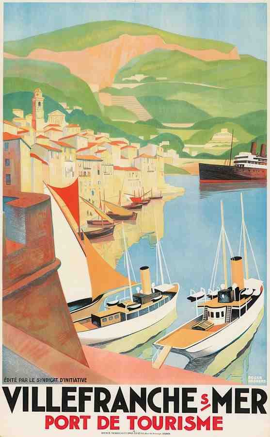 Villefranche Vintage Advert A4 Photo Print