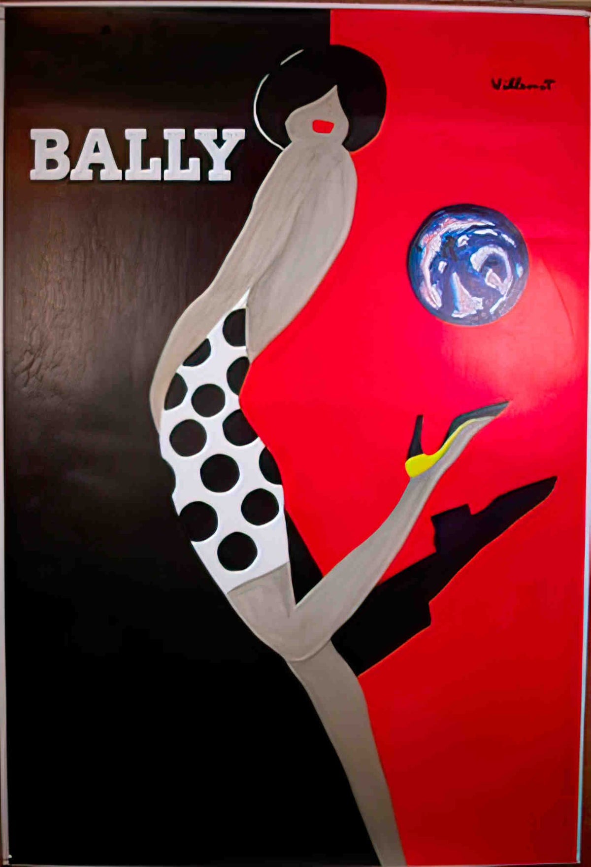 VillemotBallyRed Advert A4 Photo Print