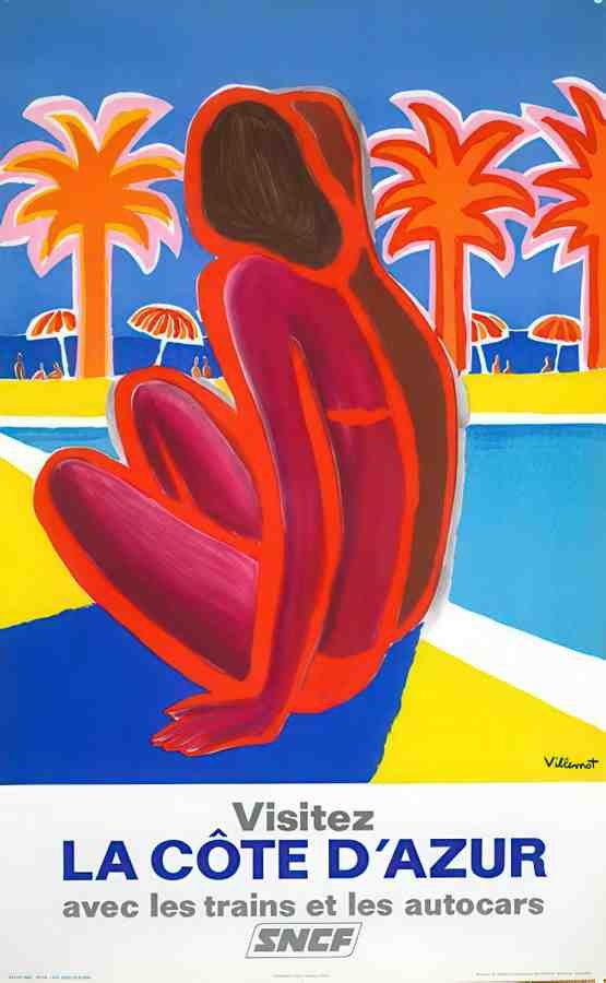 VillemotCoteDAzur2 Vintage Advert A4 Photo Print