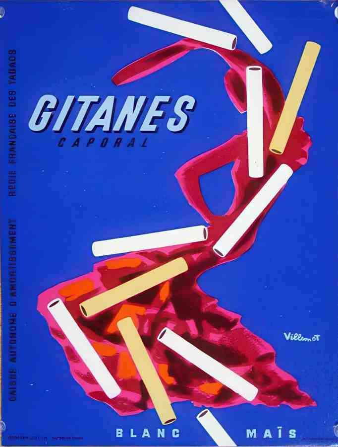 VillemotGitanes Vintage Advert A4 Photo Print