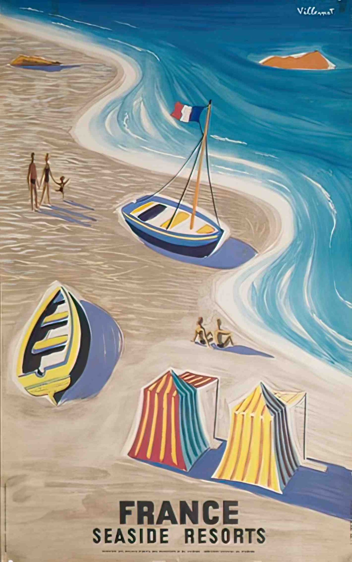 VillemotSeaside Advert A4 Photo Print