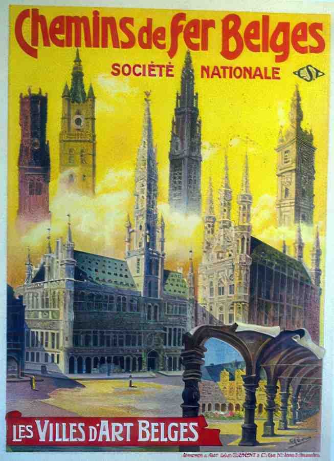 Villes dart Belges Vintage Advert A4 Photo Print