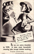 Vim Postal Women 1940s Vintage Retro Advert Poster