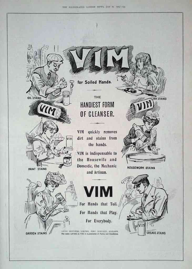 Vim Vintage Advert A4 Photo Print