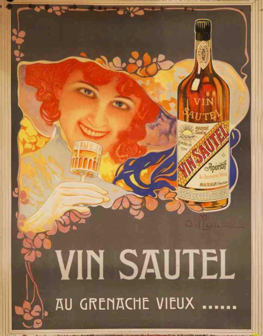 Vin Sautelet Aperitif Vintage Retro Advert Ads A4 Photo Print