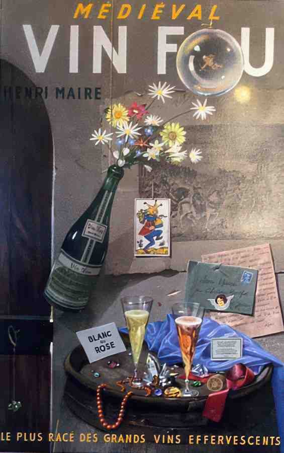 Vin fou Vintage Advert A4 Photo Print