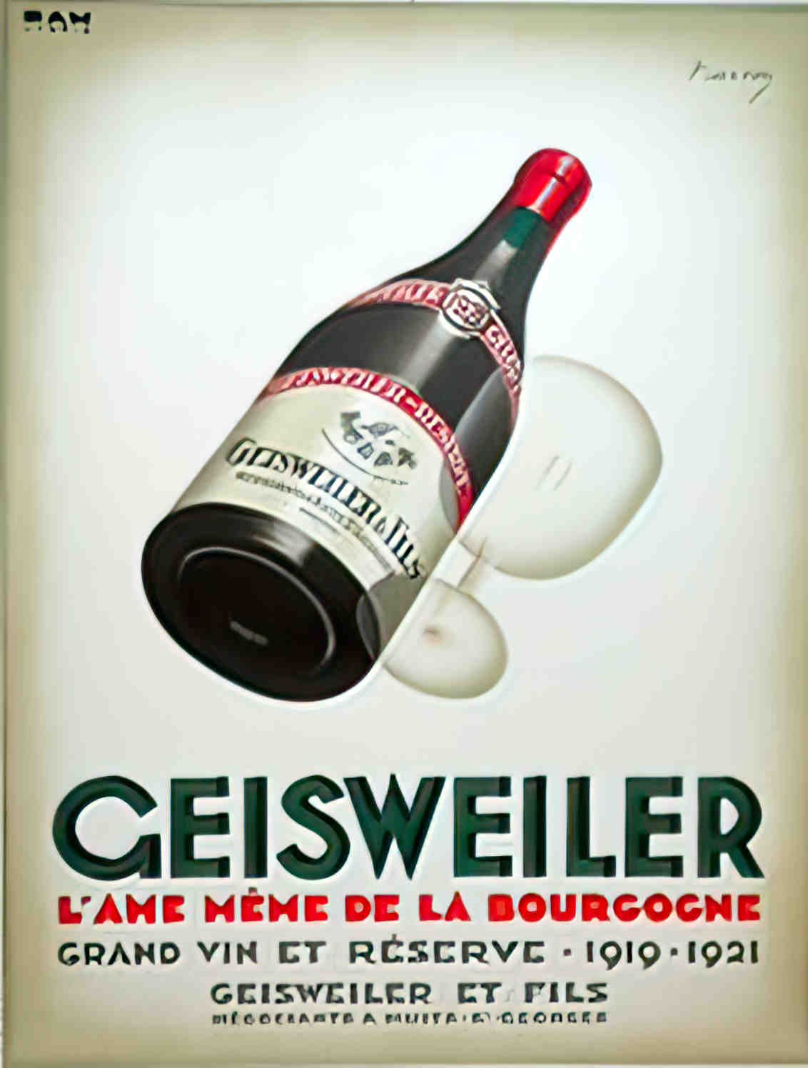 VinGeisweilerbyMartoncirca1925 Advert A4 Photo Print
