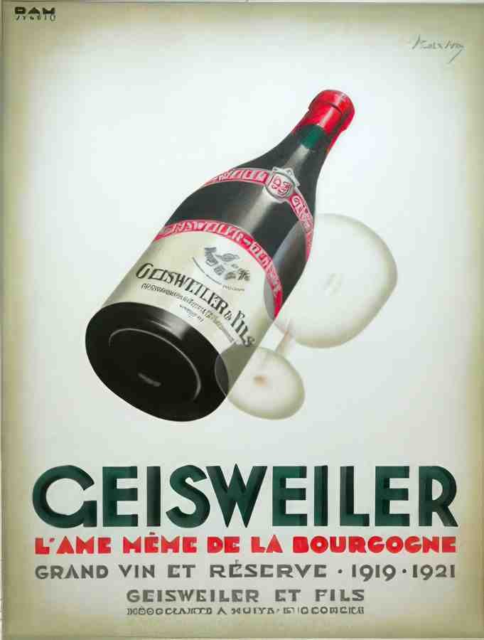 VinGeisweilerbyMartoncirca1925 Vintage Advert A4 Photo Print