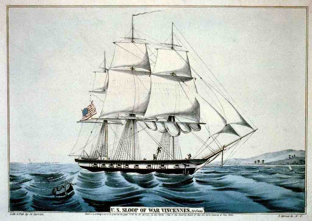 Vincennes Ship Vintage A4 Photo Print