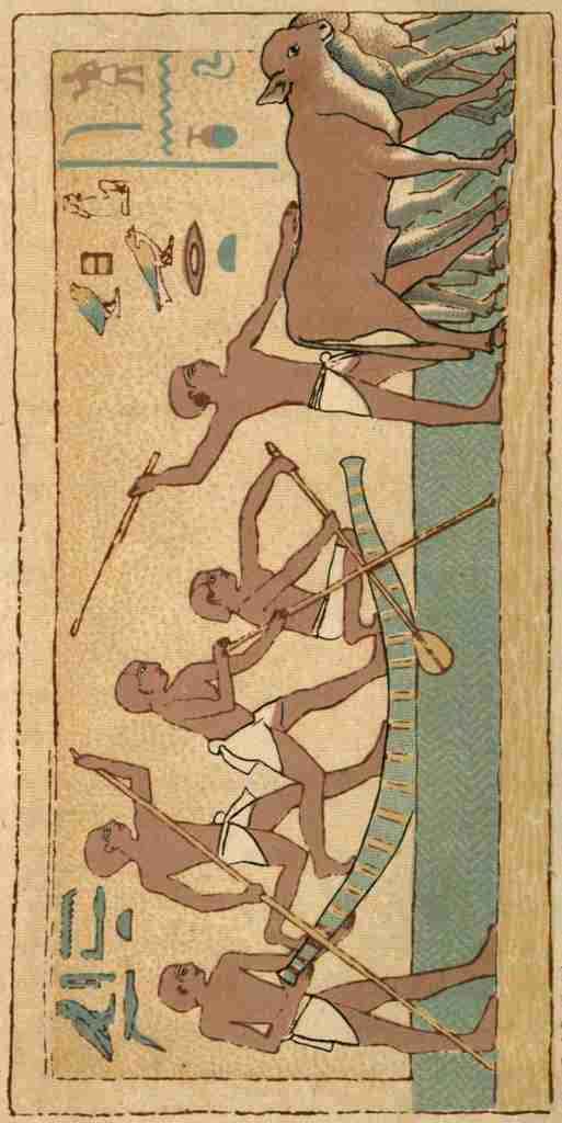Vincent Brooks Day Lith The Pharaohs and their people 1884 Boatmen & cattle drivers A4 Photo Print