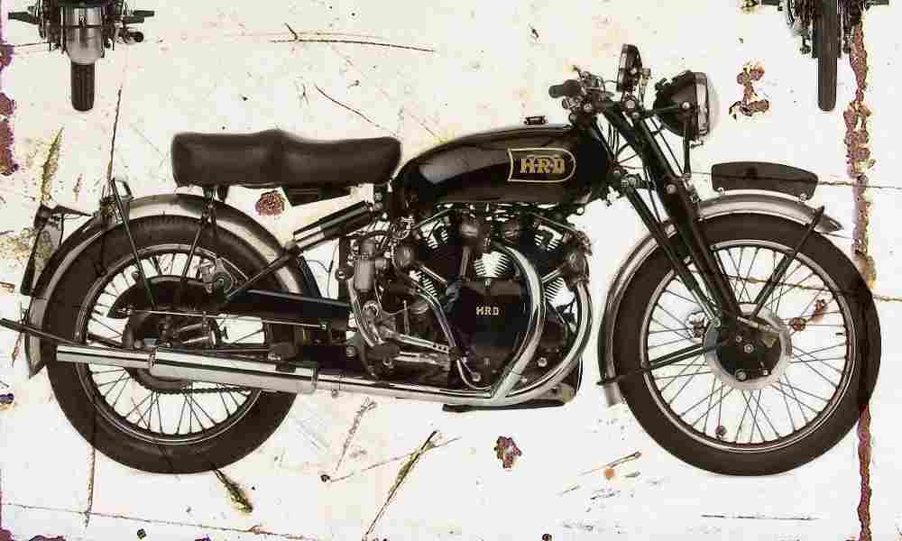 Vincent HRD 1949 Aged Vintage A4 Photo Print