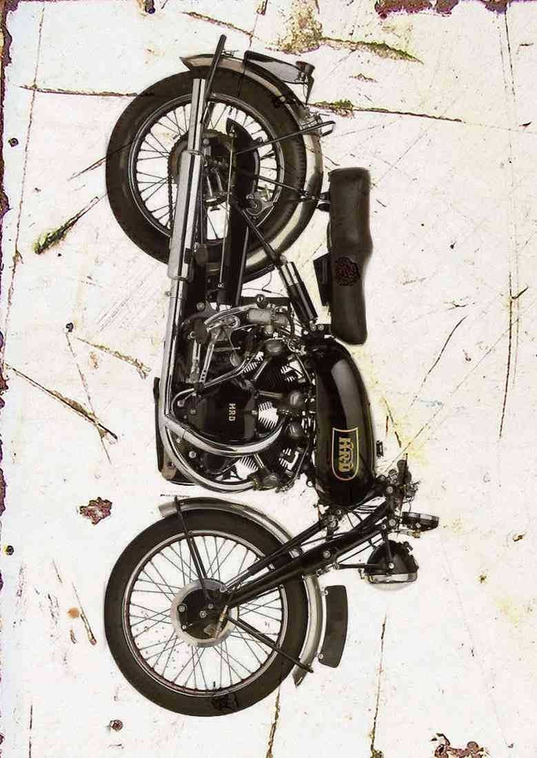 Vincent HRD 1949 aged A4 Photo Print
