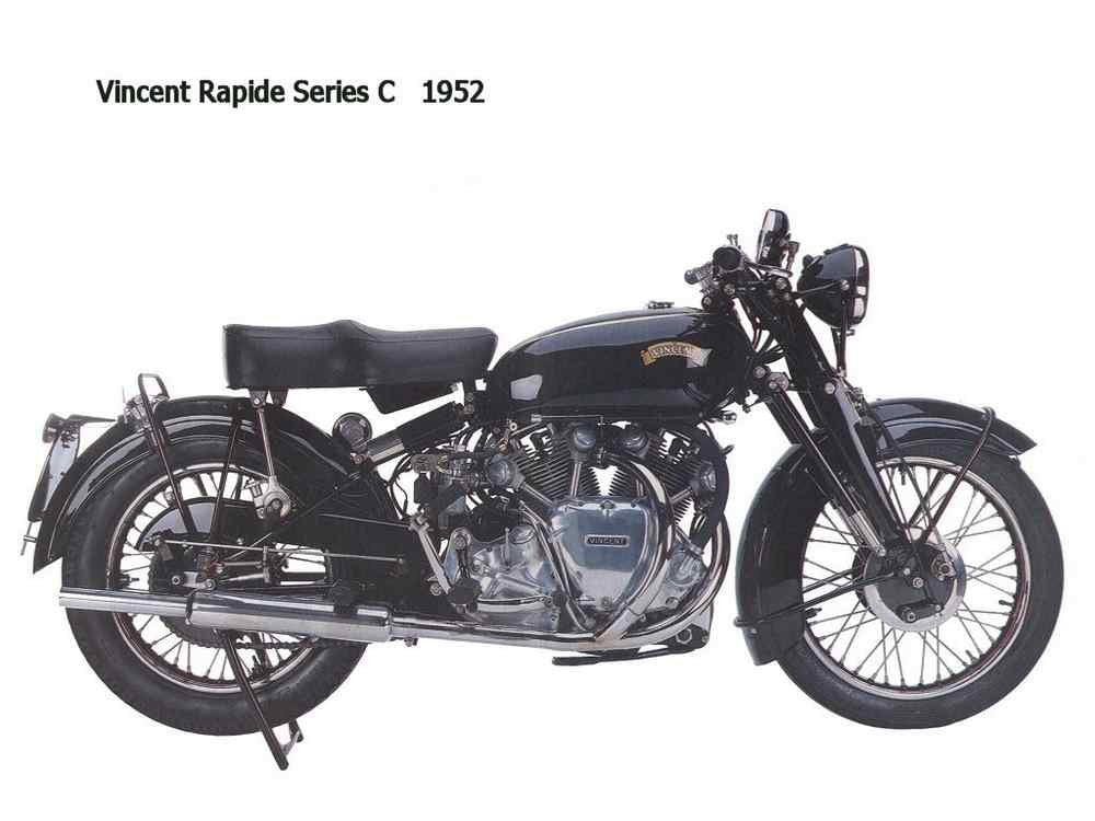 Vincent Rapide Series C 1952 motorbike A4 Photo Print