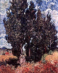 Vincent Van Gogh Cypresses Art A4 Photo Print