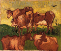 Vincent Van Gogh Gogh Cows Art A4 Photo Print