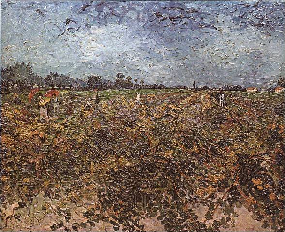 Vincent Van Gogh Gogh Green Vineyard Art A4 Photo Print
