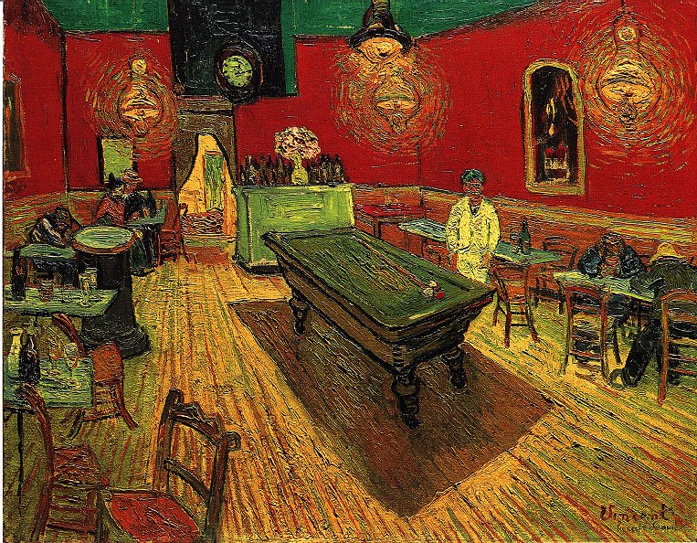 Vincent Van Gogh Gogh Night Cafeb Art A4 Photo Print