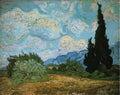 Vincent Van Gogh Gogh Wheat Cypresses Art A4 Photo Print