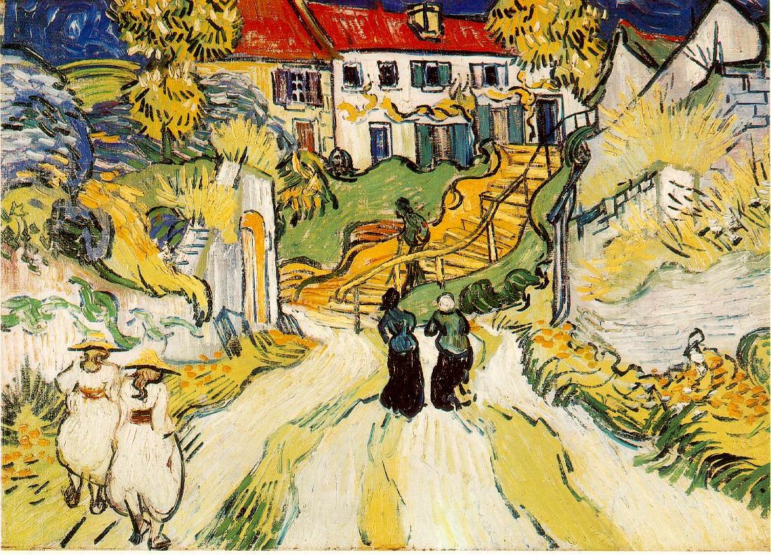 Vincent Van Gogh Stairs Art A4 Photo Print