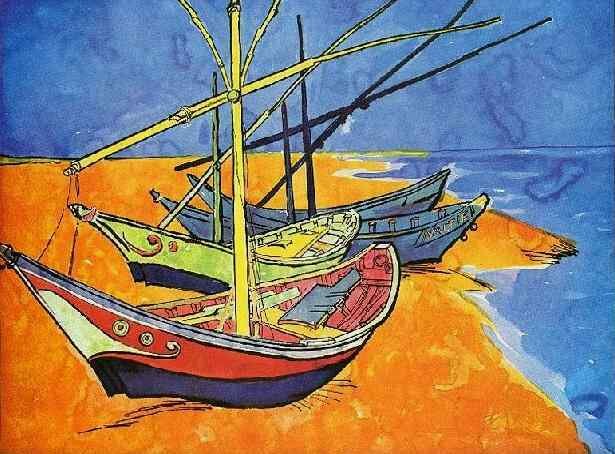 Vincent Van Gogh Vitorlasok2 Art A4 Photo Print