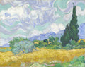 Vincent van Gogh A Wheatfield, with Cypresses A4 Photo Print